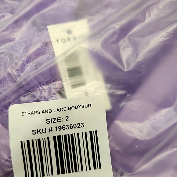 ❤️NWT VINTAGE TORRD LINGERIE STRAPS LACE BODYSUIT UNDERWIRE LILAC UNLINED PLUS - Picture 4 of 8